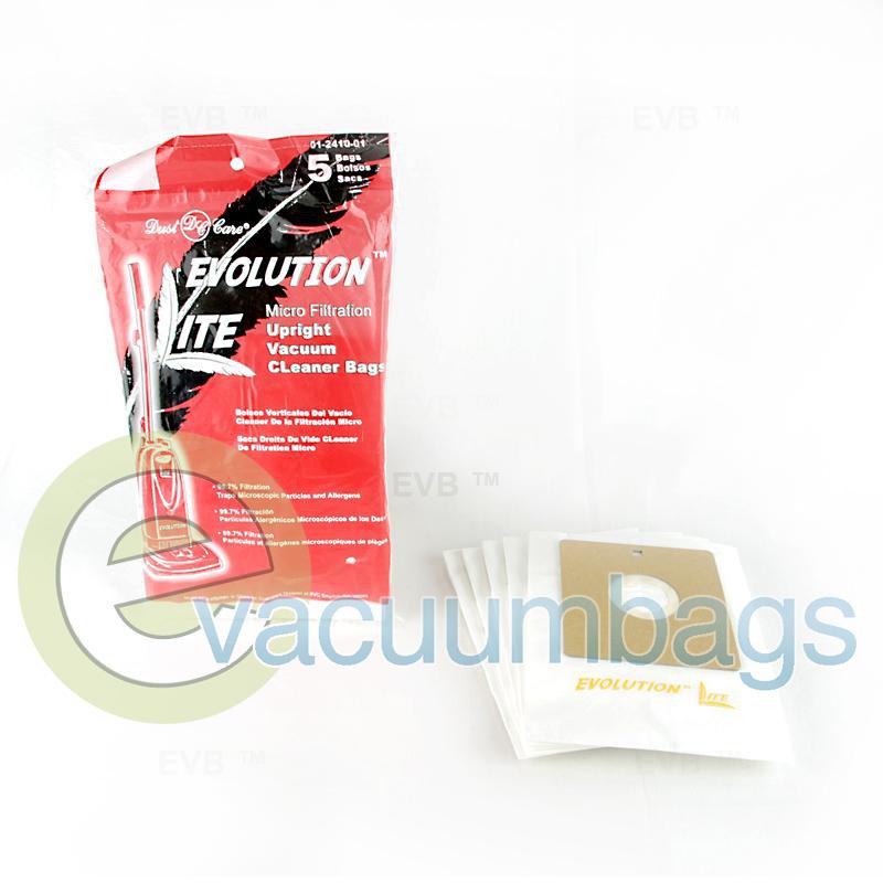 Evolution Lite DCC-658 Upright Paper Vacuum Bags 5 bags 01-2410-01 01-2410-01