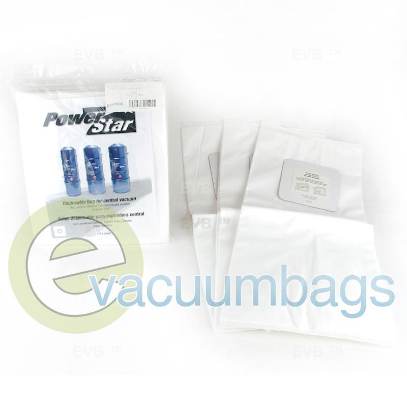 Power Star Central Vac Paper Vacuum Bag 3 Pack TDSAC20P PS-23668
