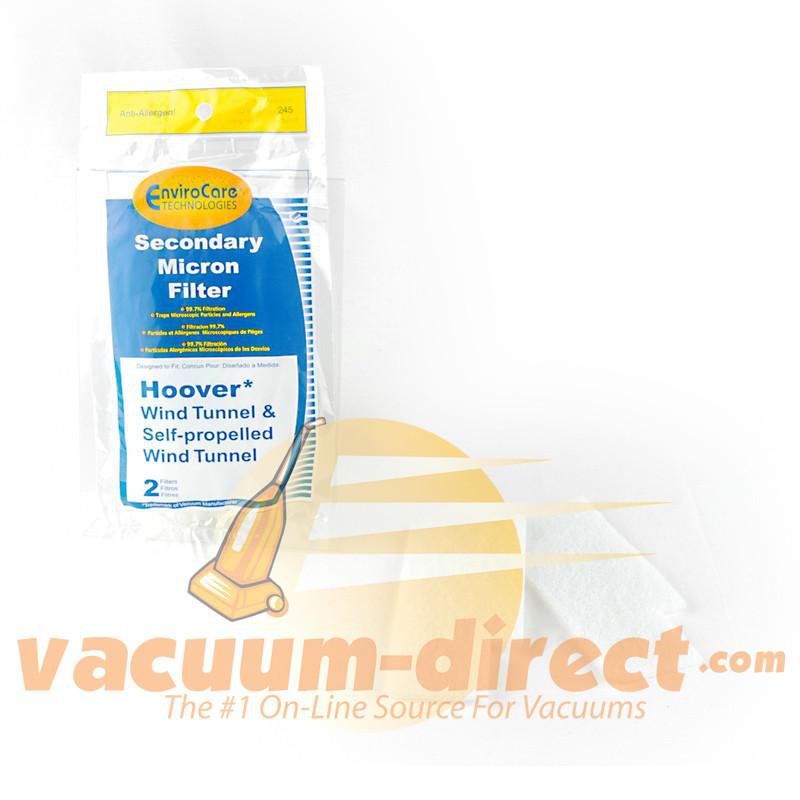 Hoover WindTunnel Secondary Micron Filter by Envirocare 2 pack 245 38-2310-01