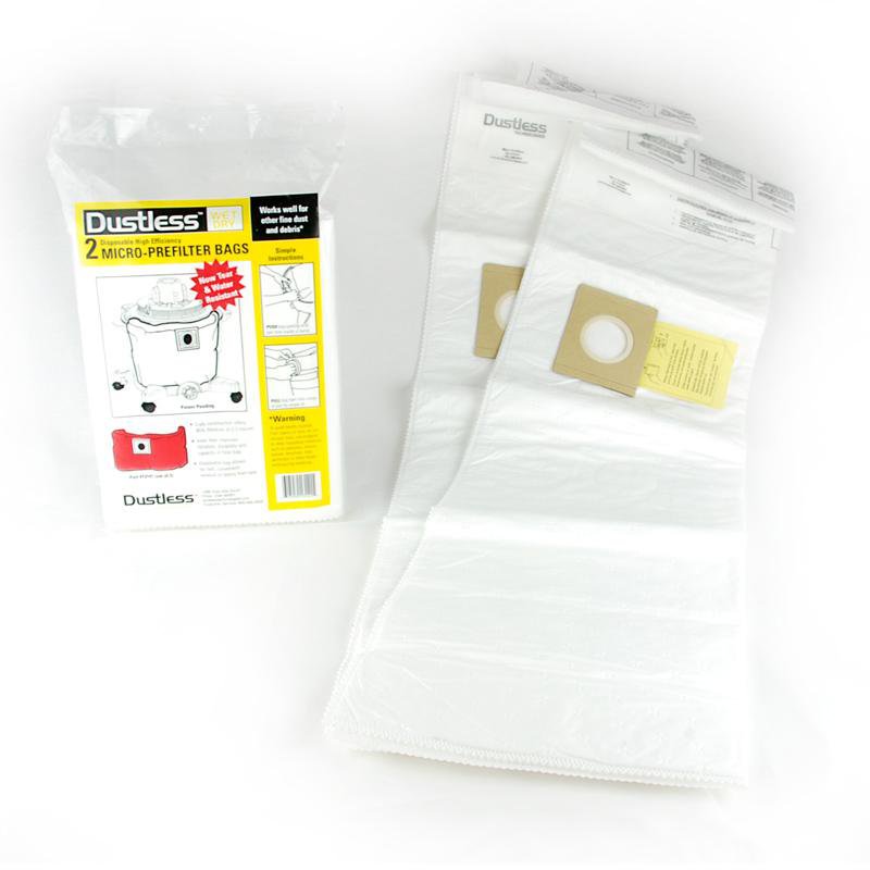 Love-Less Ash Dustless Drywall Paper Vacuum Bags 2 Pack 13151 33-2405-07