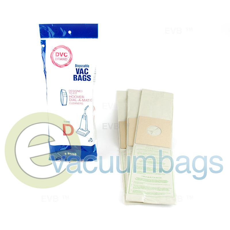 Hoover Style D Upright Paper Vacuum Bags by DVC Generic 3 Pack 405353 38-2425-08