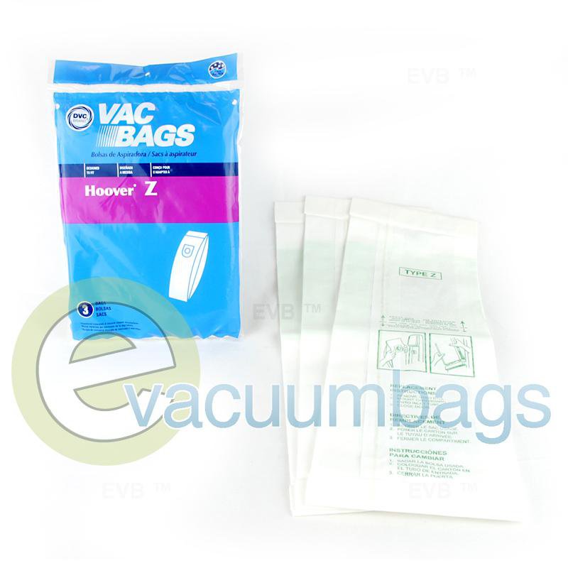 Hoover Style Z Upright Paper Vacuum Bags by DVC Generic 3 Pack 437603 HR-14265