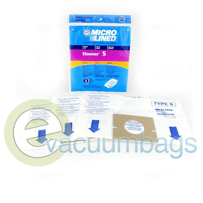 Hoover Style S Micro-Lined Paper Vacuum Bags by DVC Generic 3 pack 446947 HR-1489