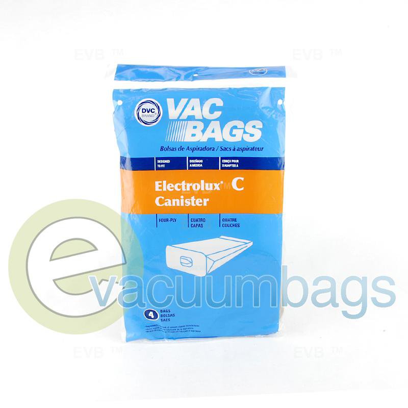 Electrolux Style C Canister Paper Vacuum Bags by DVC 4 Pack  405124 EXR-14005