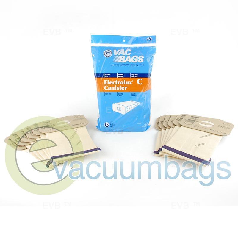 Electrolux Style C Canister Paper Vacuum Bag by DVC 12 Pack  405132 EXR-14055