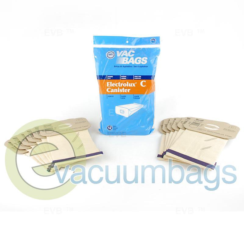 Electrolux Style C Canister Paper Vacuum Bag by DVC 12 Pack 405132 EXR-14055
