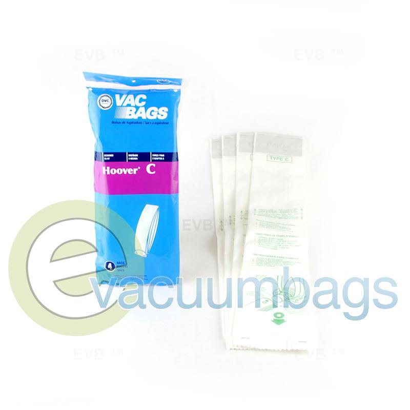 Hoover Style C Upright Paper Vacuum Bags by DVC Generic 4 Pack 405345 HR-14035