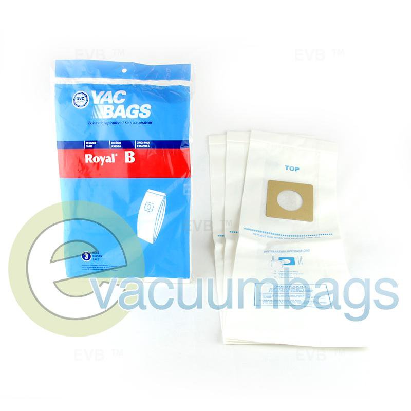 Royal Type B Upright Vacuum Bags by DVC 3 Pack 429929 80-2410-01