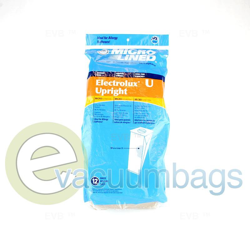 Electrolux Style U Discovery Micro-Lined Upright Paper Vacuum Bags by DVC Generic 12 Pack 435570 EXR-1480