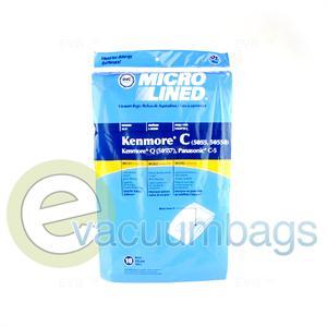 Kenmore Style C/Q and Panasonic Style C5 Vacuum Bags by DVC, 10 Pack #46-2436-07