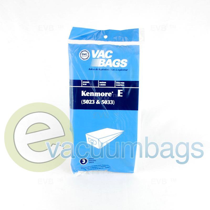 Kenmore Style E 5023 5033 Canister Paper Vacuum Bags by DVC Generic 3 Pack 405566 KER-1410