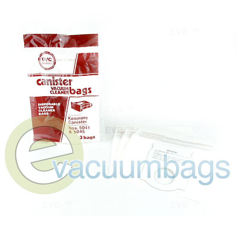 Kenmore Style H 5041 and 5045 Canister Paper Vacuum Bag by DVC Generic 3 Pack 422495 KER-14455