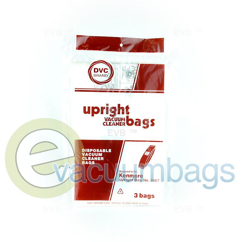 Kenmore Type X 5067 Upright Paper Vacuum Bag by DVC 3 Pack 436968 46-2445-06