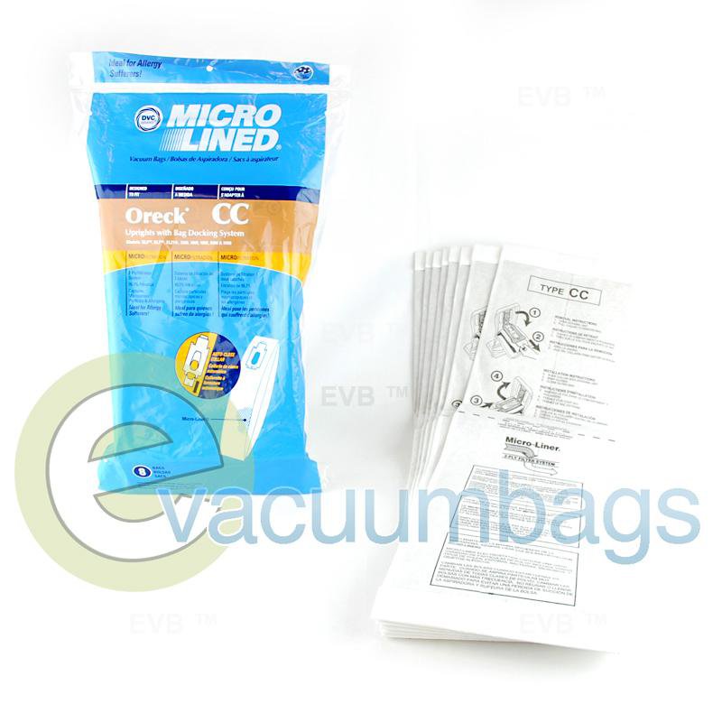Oreck Style CC Upright Micro-Lined Paper Vacuum Bags by DVC 8 Pack 471615 OR-1473