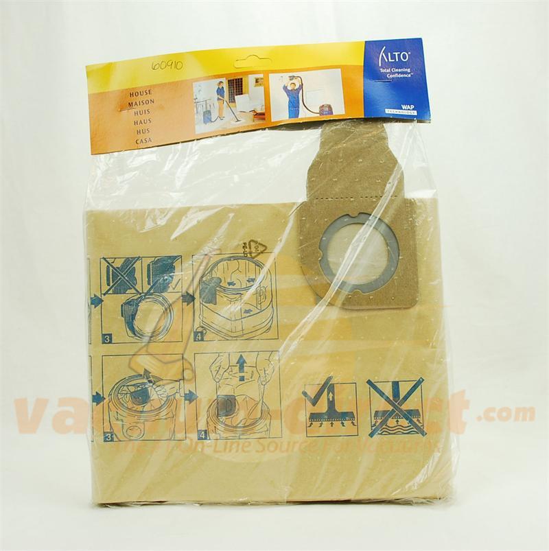 Alto Attix WAP Clarke WetDry Filter Bags 60910 5 Pack 60910