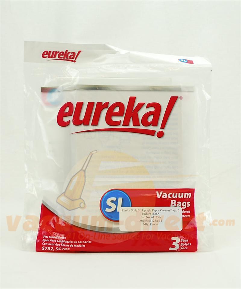 Eureka Style SL Vacuum Bags 3 Pack Genuine Eureka Parts 21-2427-04