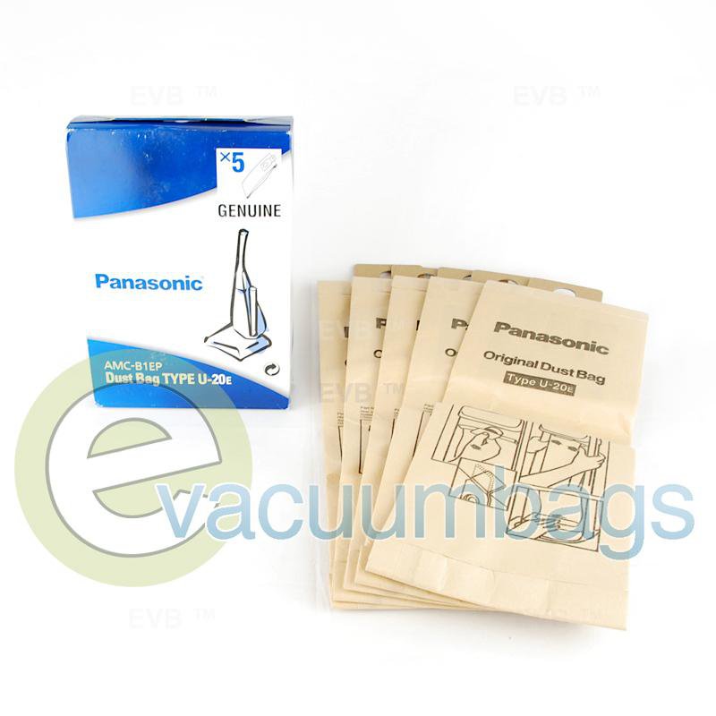 Panasonic Type U-20E Upright Paper Vacuum Bags 5 Pack AMC-B1EP 61-2425-02