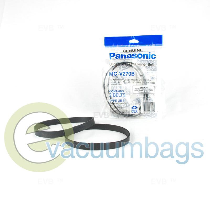 Panasonic Type UB-8 Flat Vacuum Belt 2 Pack MC-V270B 61-3117-07