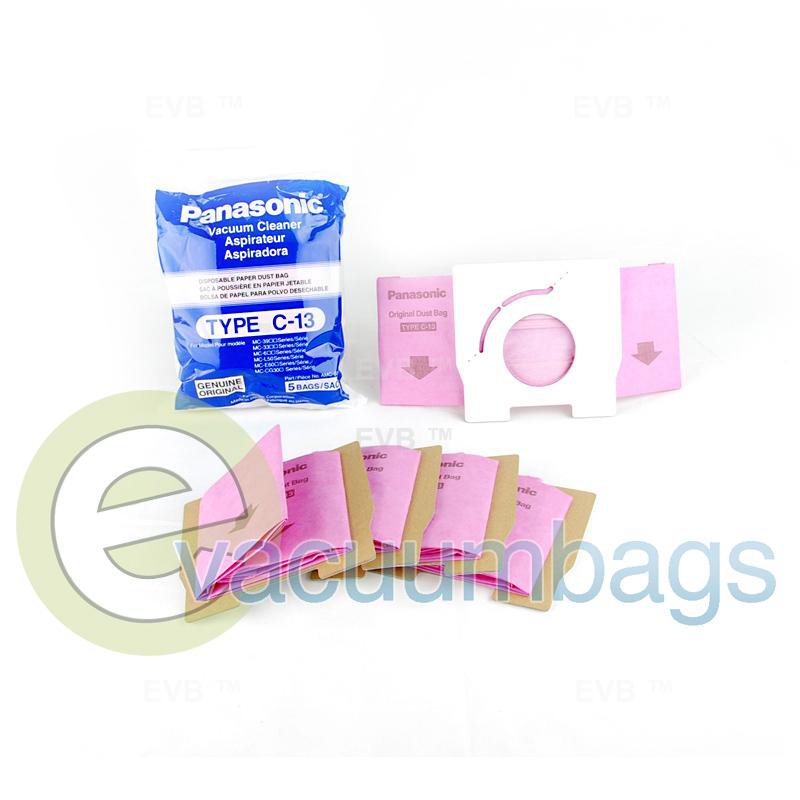 Panasonic Type C-13 MC-3900 Canister Paper Vacuum Bags 5 Pack AMC-S5EP 63-2427-02