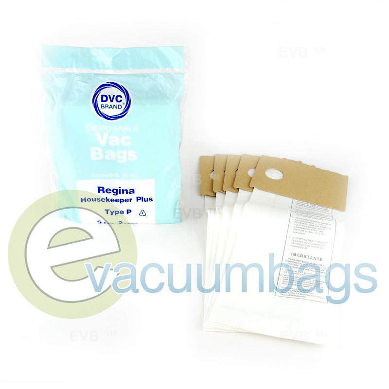 Regina Type P Upright Housekeeper Plus Paper Vacuum Bags by DVC 5 Pack 422681 72-2415-02