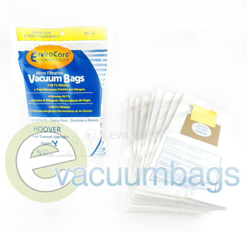 Hoover Type Y Upright Micro Filtration Paper Vacuum Bags by EnviroCare Generic 9 Pack 856-9 38-2451-08