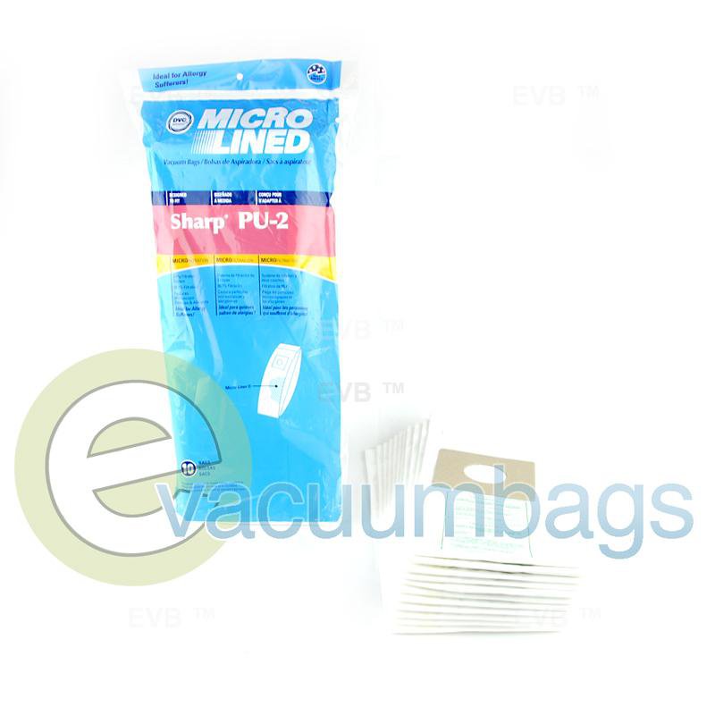 Sharp Style PU-2 Micro-lined Paper Vacuum Bags by DVC 10 Pack 465550 SHR-14355-9