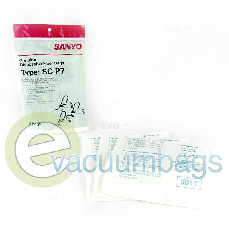 Sanyo Type SC-P7 Canister Filter Vacuum Bags 3 Pack SC-P7 93-2407-03