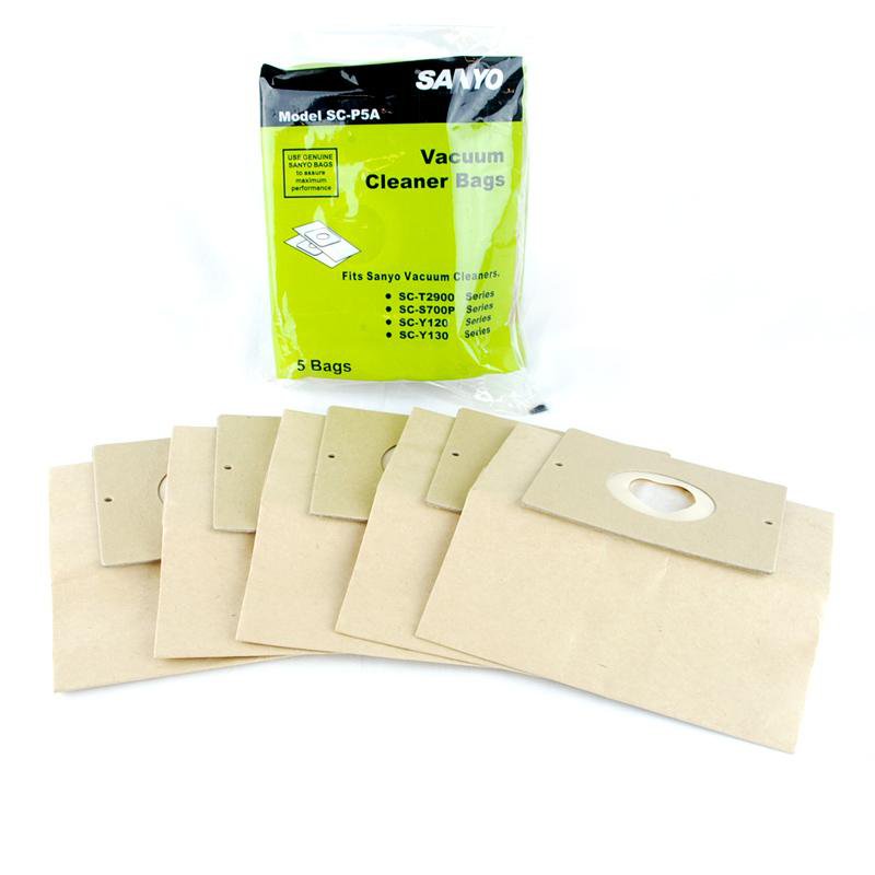 Sanyo SC-P5A Canister Paper Vacuum Bags 5 Pack SC-P5A SA-1404