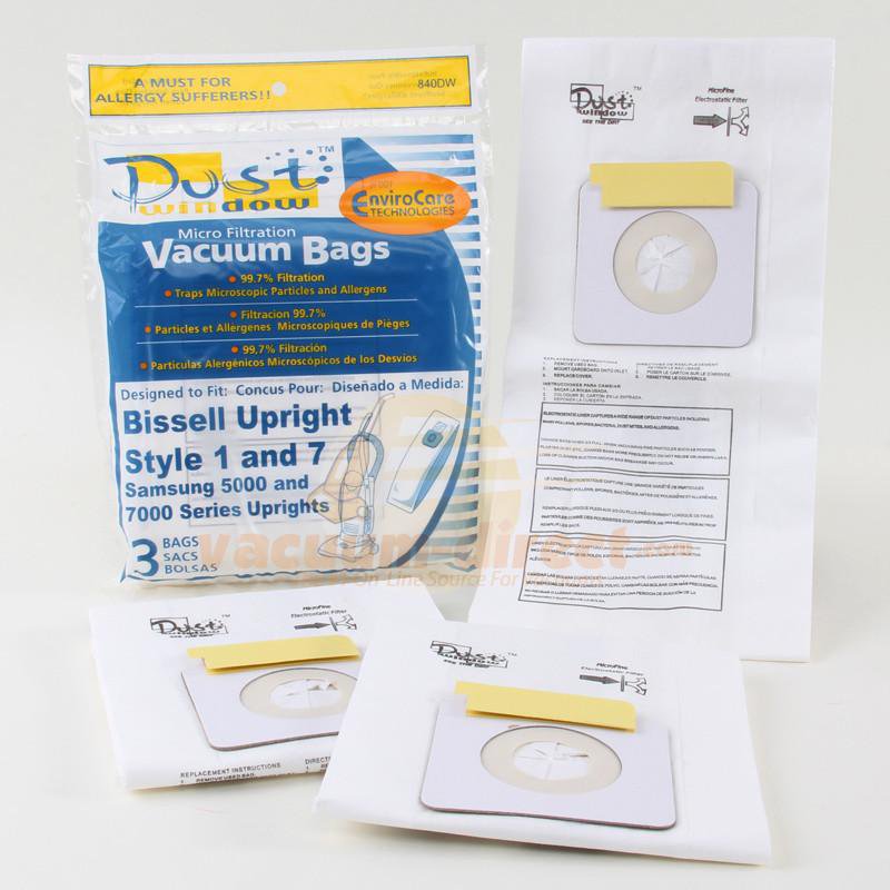 Bissell Samsung Style 1 & 7 5000 & 7000 Vacuum Bags by EnviroCare 3 Pack 840DW 18-2407-05
