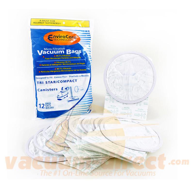 Compact & TriStar Generic Micro Filtration Vacuum Bags by EnviroCare 12 Pack 738 COR-1450