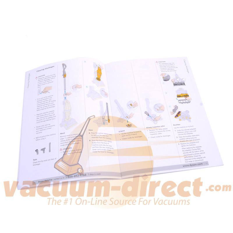 Dyson DC07 Instruction Pack- Owner's Manual 904209-06