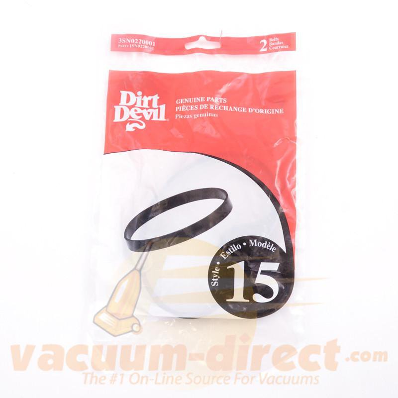 Dirt Devil Style DC15 Quick Vac Vacuum Belt 2 Pack 81-3109-02