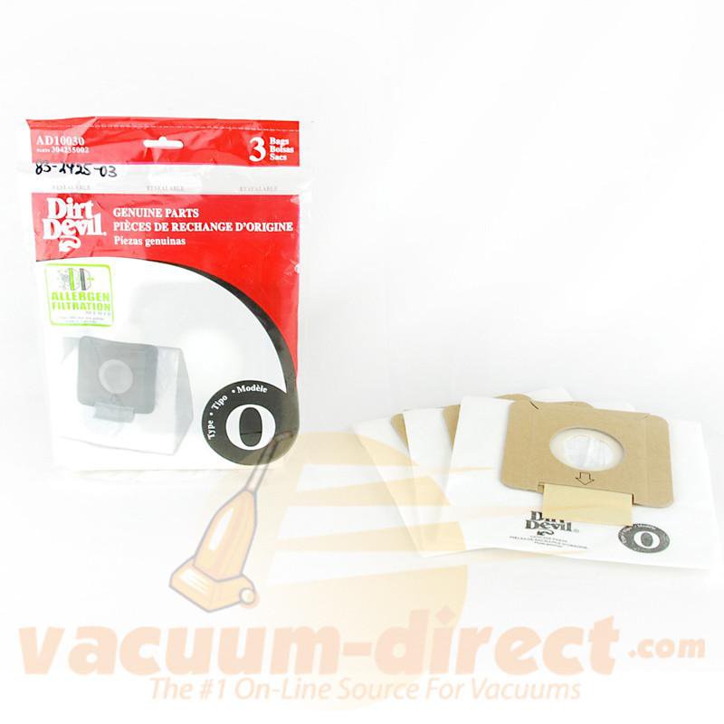 Dirt Devil Type O Vacuum Bags for Tattoo Canister Series 3 Pack 83-2425-03