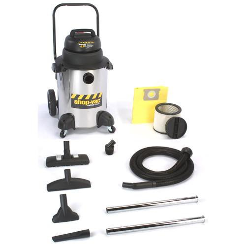 Shop-Vac 10 Gallon Stainless Steel Industrial "Super Quiet" General Purpose Wet/Dry Vacuum 6.5 Peak HP 9252310