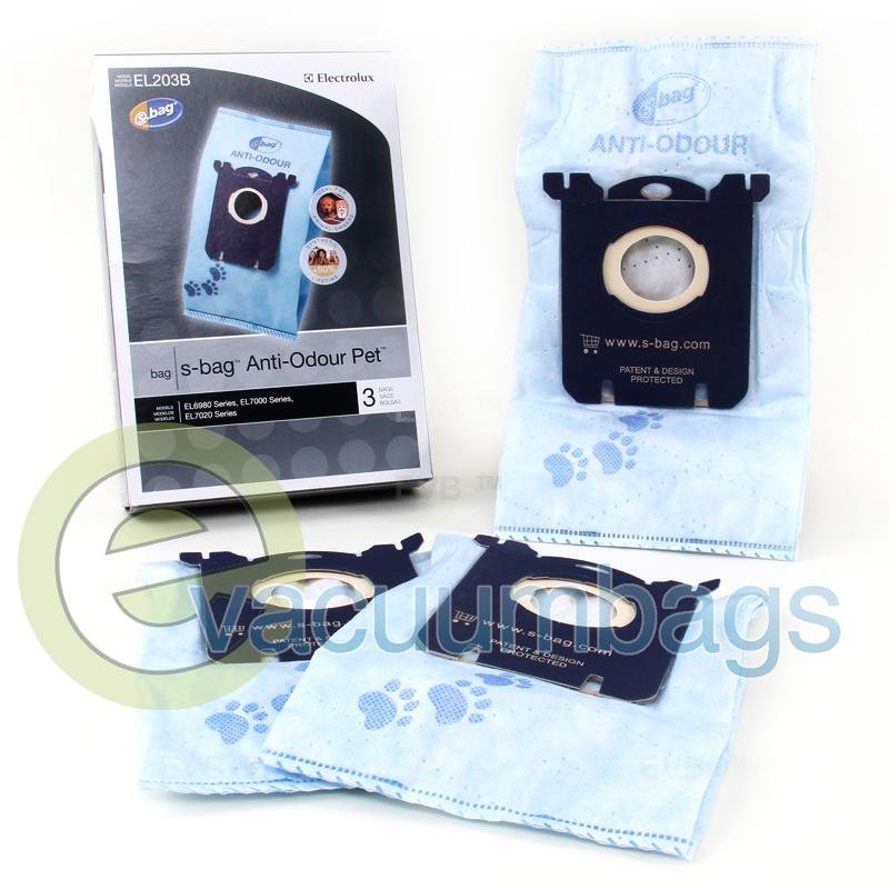 Electrolux Style S Anti-Odour Pet Synthetic Vacuum Bags 3 Pack EL203B 23-2472-08