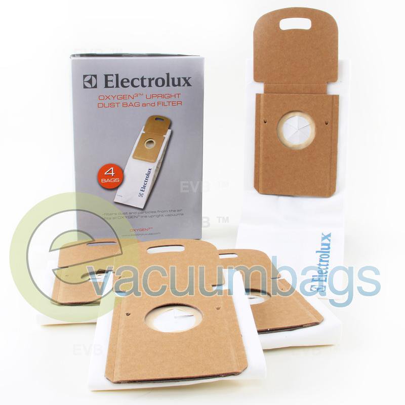 Electrolux 5035 Oxygen 3 Upright Paper Vacuum Bags 4 Pack + 1 Filter EL205B E-EL205B