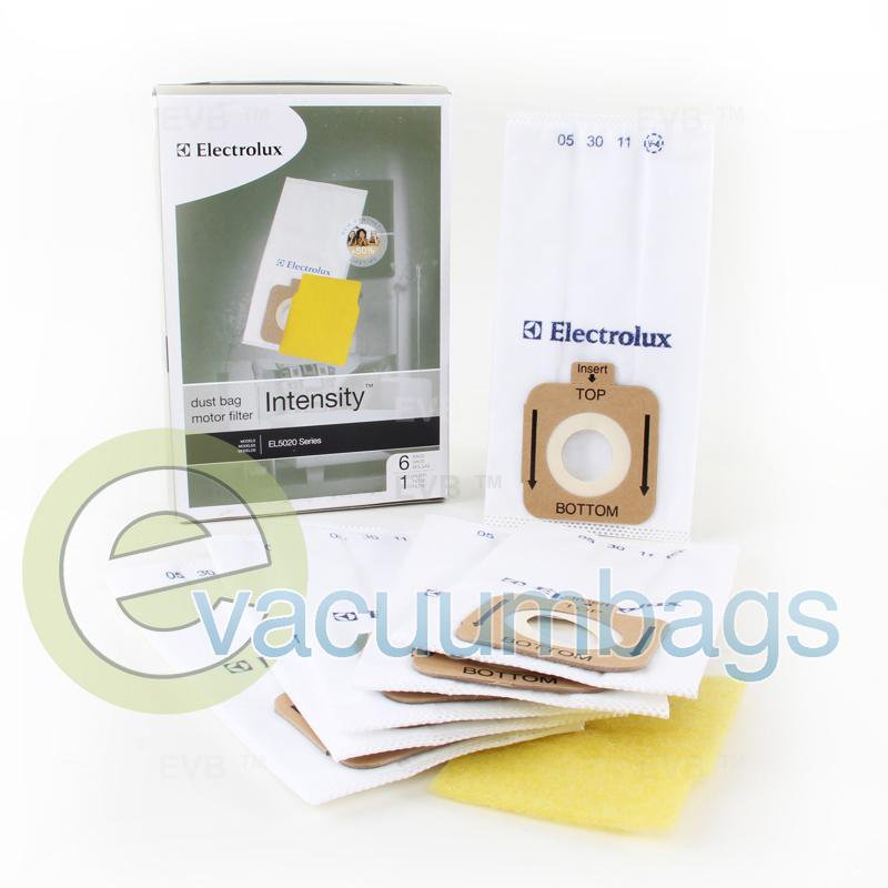 Electrolux EL5020 Series Intensity Paper Vacuum Bags 6 Pack + 1 Filter EL206A 25-2402-01