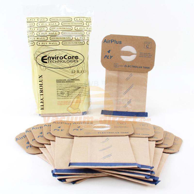 Electrolux Style C 4-Ply Generic Canister Vacuum Bags by EnviroCare 12 Pack 805FP 26-2410-05