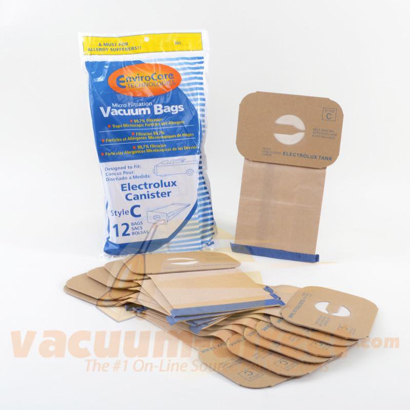 Electrolux Style C Generic Vacuum Bags by EnviroCare 12 Pack 805 26-2443-06