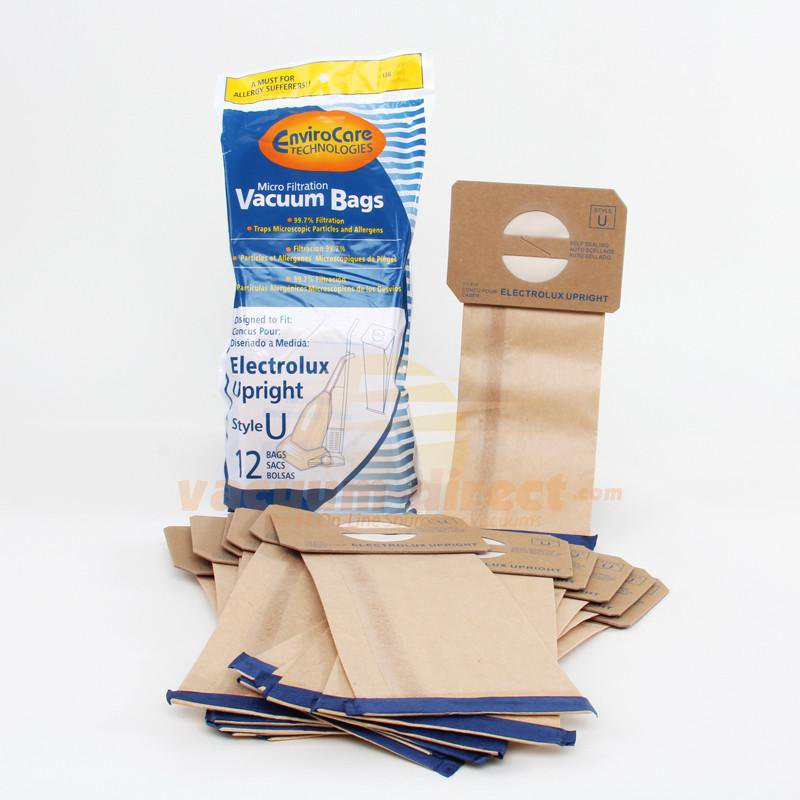 Electrolux Style U Generic 4-Ply Vacuum Bags by EnviroCare 12 Pack 138 26-2452-05