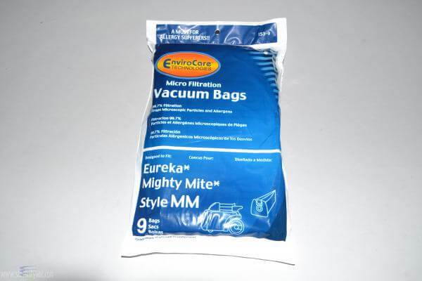 Eureka Generic Mighty Might Style MM Micro Filtration Vacuum Bags by EnviroCare 9 Pack 153-9 22-2450-06