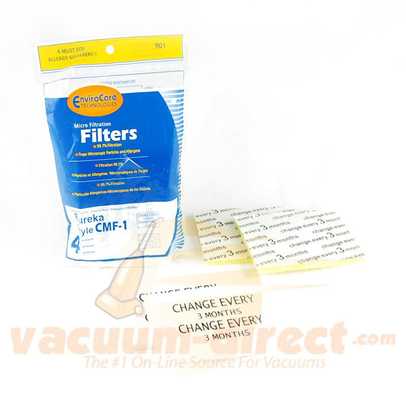 Eureka Generic Style CMF-1 Filter Set by EnviroCare 4 Pack: 2 Dust Cup Filters & 2 Motor Filters 901 20-2306-05