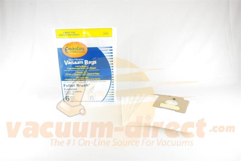 Fuller Brush FB-SSCAN and FB-PTCAN Canister Generic Vacuum Bags by EnviroCare 6 Pack  848 54-2424-01