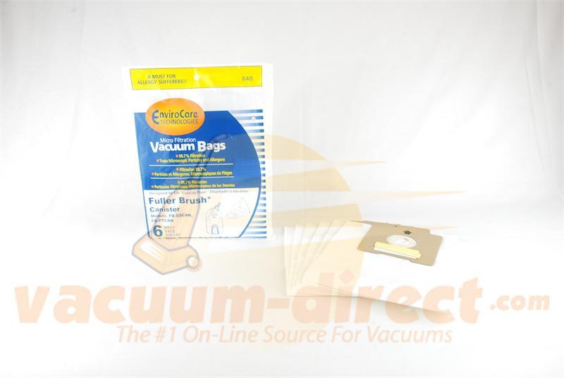 Fuller Brush FB-SSCAN and FB-PTCAN Canister Generic Vacuum Bags by EnviroCare 6 Pack 848 54-2424-01