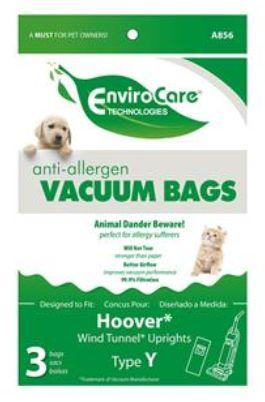 Hoover Type Y Generic WindTunnel Anti-Allergen Vacuum Bags by EnviroCare 3 Pack A856 HR-14553A