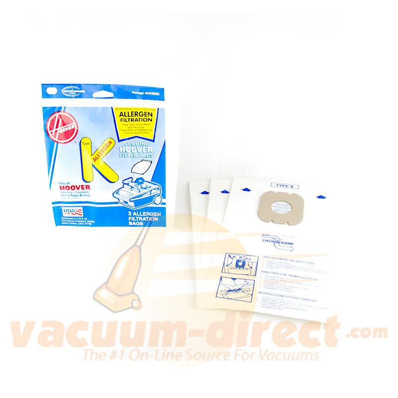 Hoover Style K Generic Canister Vacuum Bags by EnviroCare 3 Pack 110SW 40-2420-05