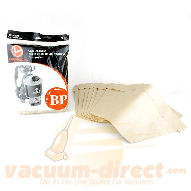 Hoover Type BP Commercial Back Pack Vacuum Bags 7 Pack 43-2450-07