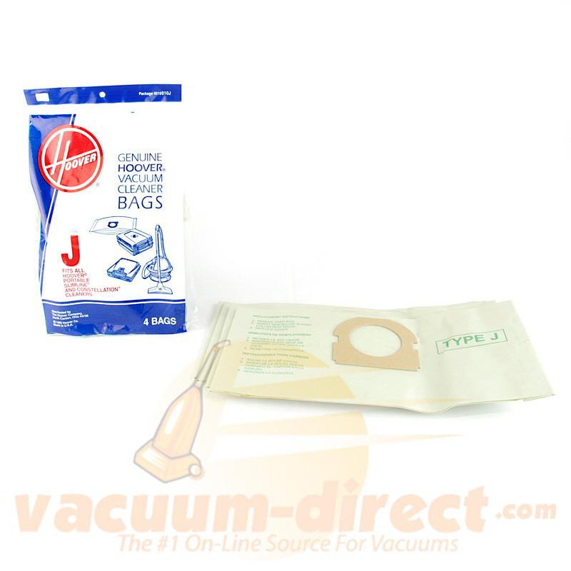 Hoover Type J Canister Vacuum Bags 4 Pack Genuine Hoover Parts 41-2405-02