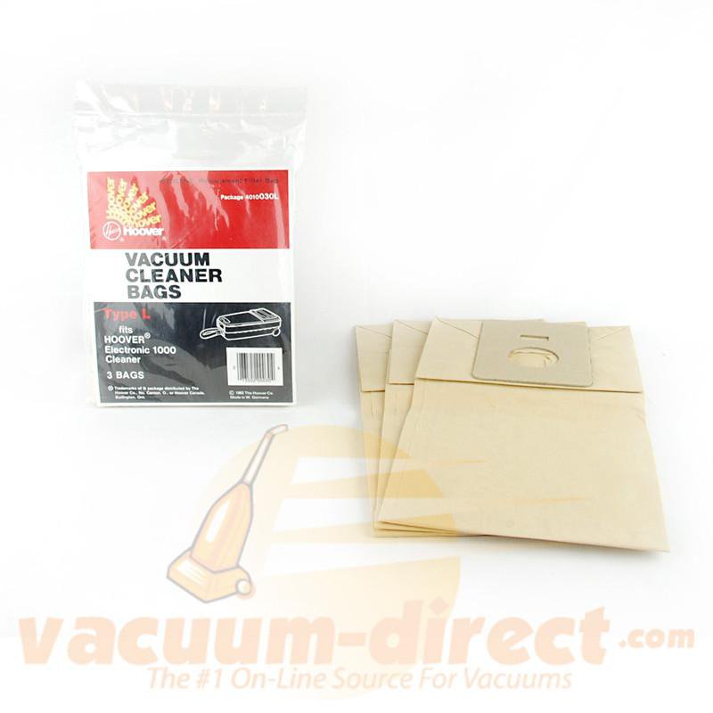 Hoover Type L Electronic 1000 series Vacuum Bags 3 Pack 41-2425-05