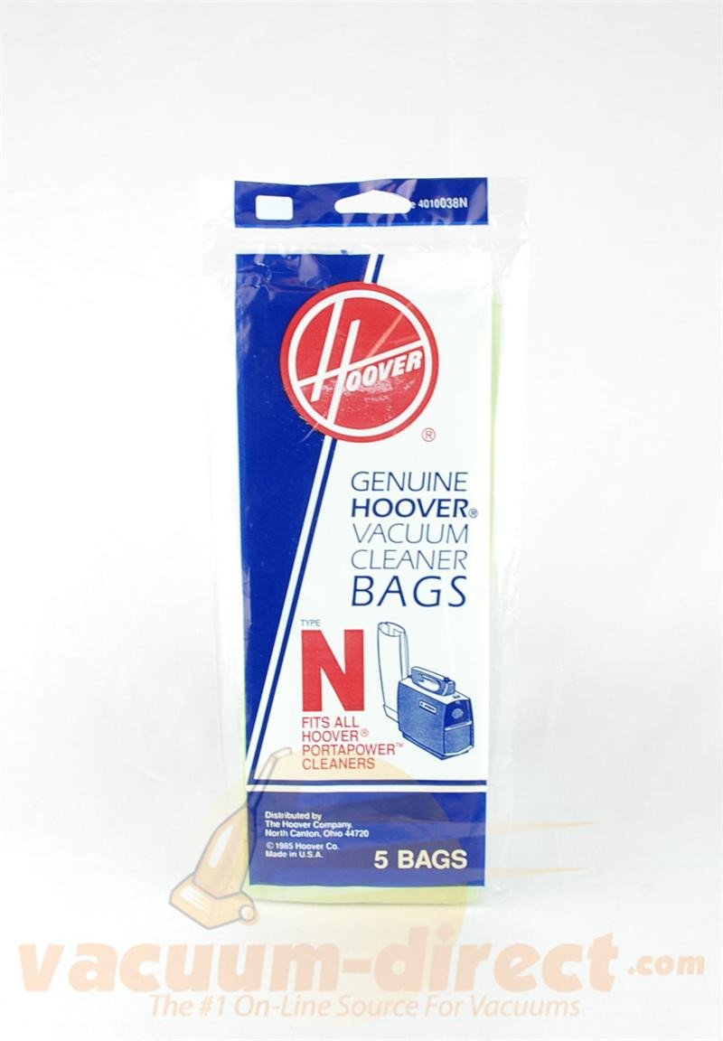 Hoover Type N PortaPower Vacuum Bags 5 Pack Genuine Hoover Parts 43-2430-02